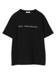 [set]【MES VACANCES×airCloset24SS】<br>Botanical Dye ロゴTシャツ(BLACK)<br>サテンエスカルゴスカート(BLACK) - LES TROIS GRACES