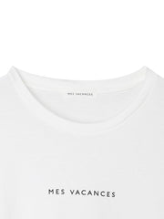 [set]【MES VACANCES×airCloset24SS】<br>Organic cotton ロゴTシャツ<br>サテンエスカルゴスカート(BLACK) - LES TROIS GRACES
