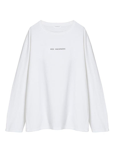 Organic cotton 長袖ロゴTシャツ - MES VACANCES