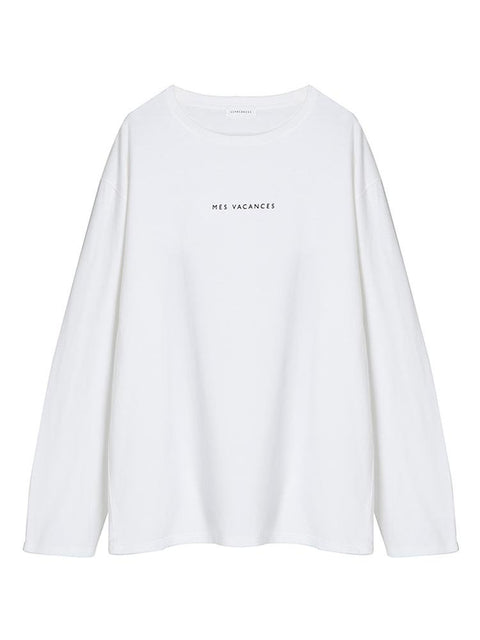 Organic cotton 長袖ロゴTシャツ - MES VACANCES